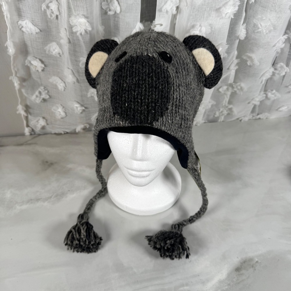 Kyber Outerwear Wool Koala Bear Hat Ear Flaps Funky Zoo Collection Adult L New - Picture 1 of 14
